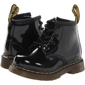 Toddler Doc Martens patent black boot